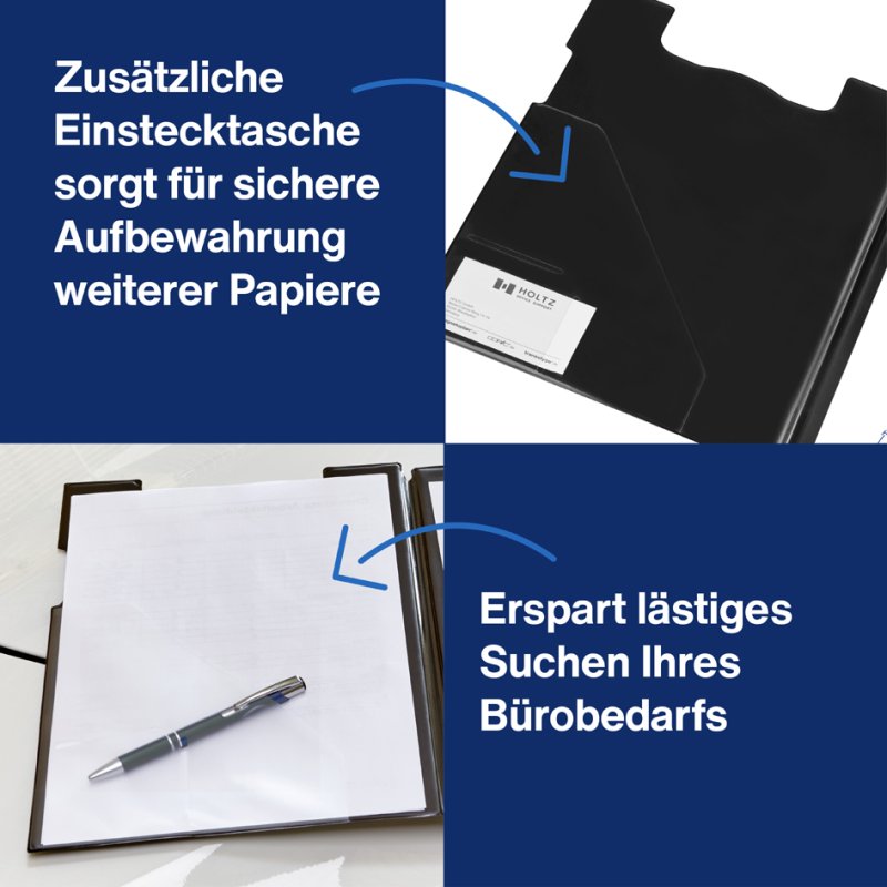 Magnetoplan magnetische klembordmap, zwart