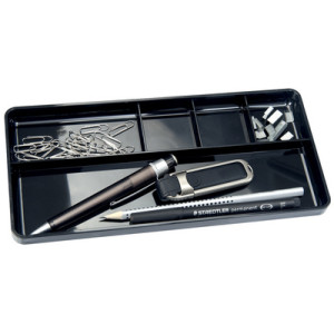 HAN pennenbakje KLASSIK, kunststof, 5 vakken, zwart