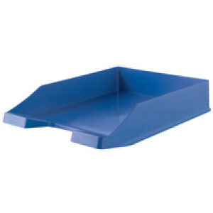 Brievenbak klassiek model, plastic, blauw.