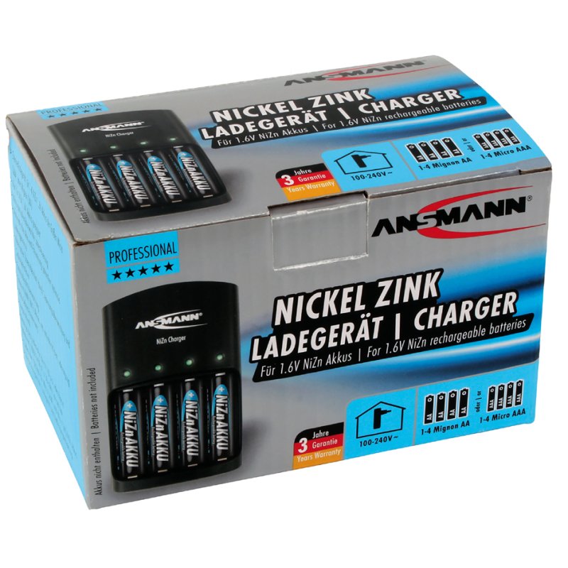 ANSMANN Batterijlader voor Nickel-Zink Oplaadbare Batterijen