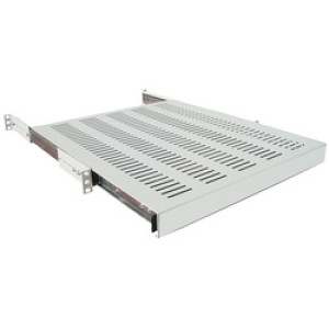 LogiLink 19 inch serverrek, 1U-hoogte, uittrekbaar, 600 mm diep, zwart