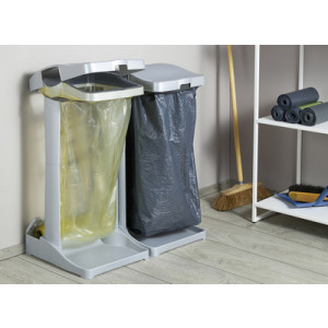 Keeeper Afvalkuiphouder 'ole', zilver/antraciet