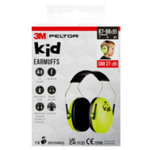 3M Peltor gehoorbescherming voor kinderen H510 neongroen/zwart
