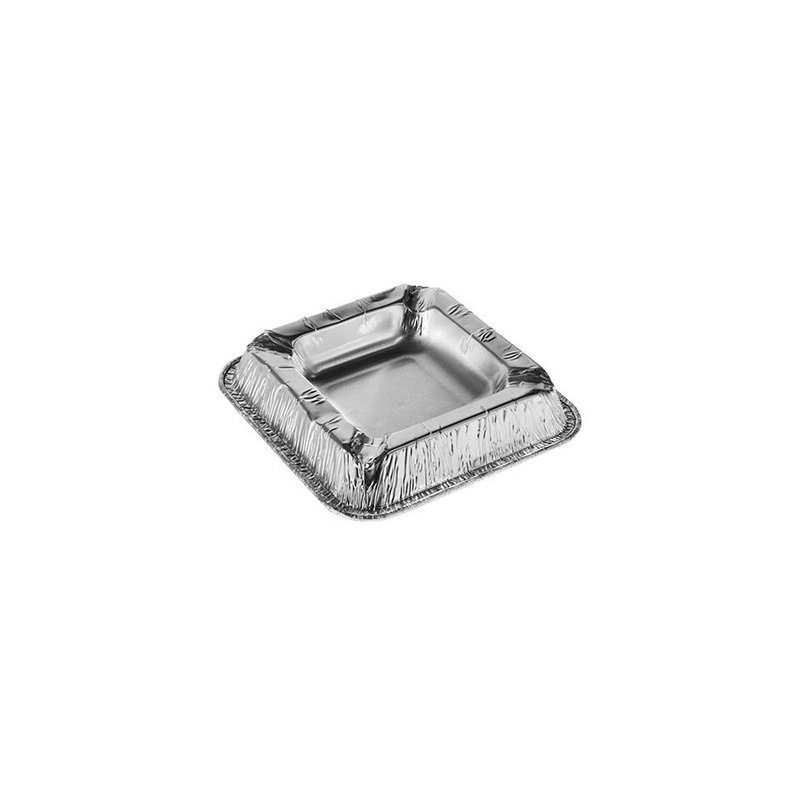 Aluminium asbak vierkant, 50 stuks