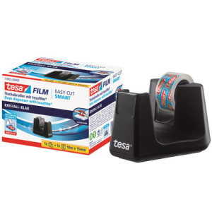 Tesa tafeldispenser Smart ecoLogo, zwart, inclusief plakband