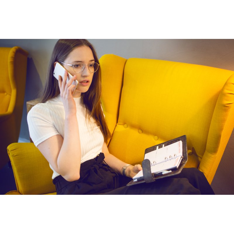 Gebonden agenda model 10101-1, A6-formaat, zonder kalender, bruin