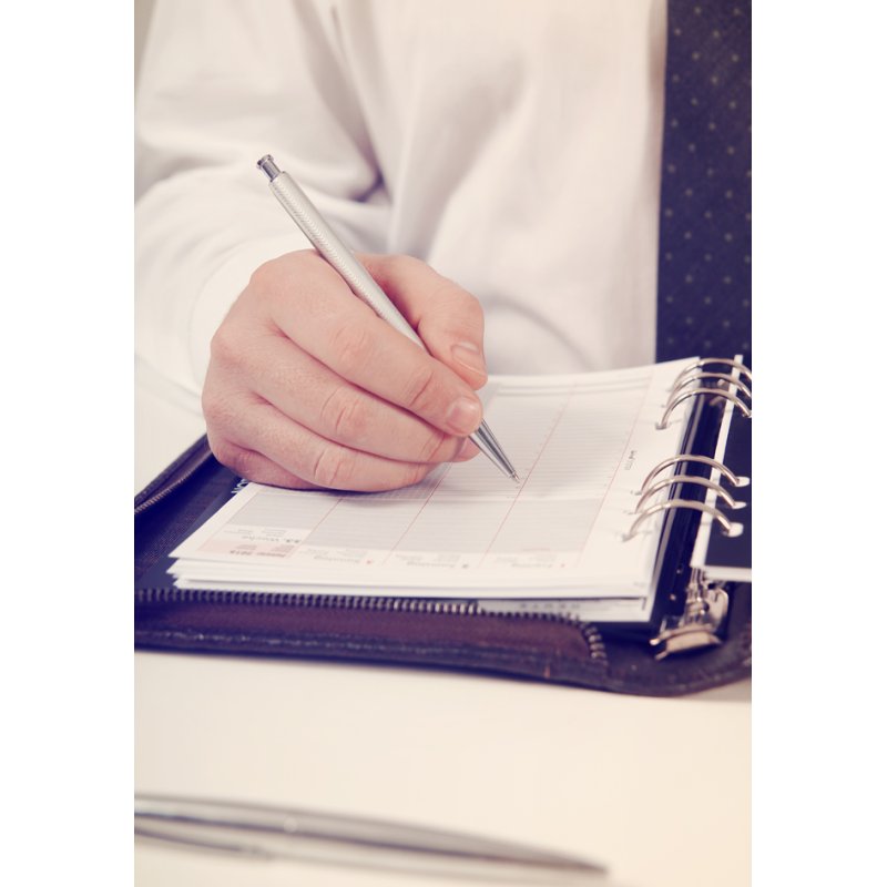 Gebonden bureauagenda model 15503-1, A5-formaat, zonder kalender, bruin.