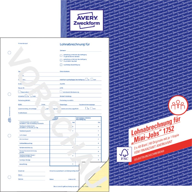 Avery Loonboek Minibaantjes, A4