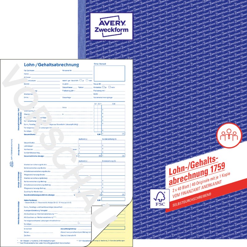 Avery Loonboek Minibaantjes, A4