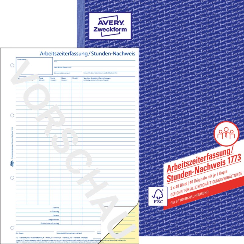 Avery Loonboek Minibaantjes, A4