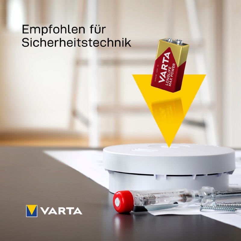 VARTA Alkaline 9V batterij Longlife Max Power E-Block