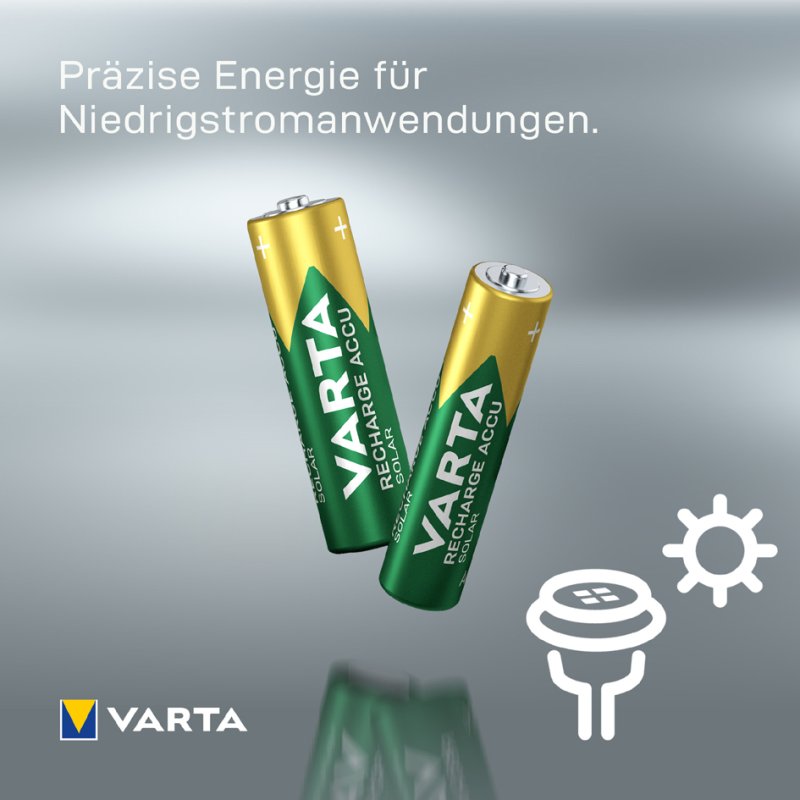 VARTA NiMH oplaadbare batterijen AAA 550 mAh voor zonnepanelen