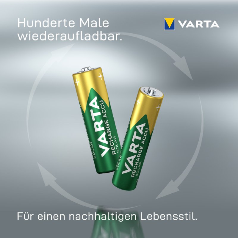 VARTA NiMH oplaadbare batterijen AAA 550 mAh voor zonnepanelen