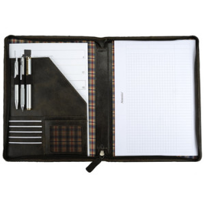 PRIDE&SOUL schrijfmap voor A4, leder, bruin