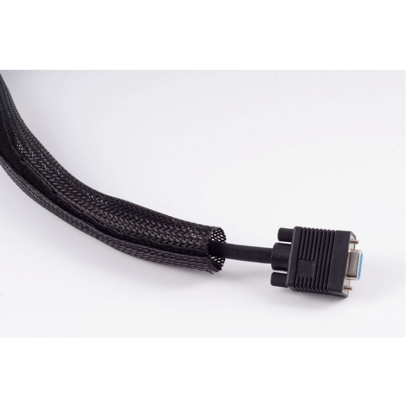 Shiverpeaks kabelmanager zwart 5 meter met klittenband