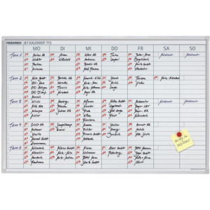 FRANKEN planningsbord weekkalender, 25 posities, 90x60cm, magnetisch