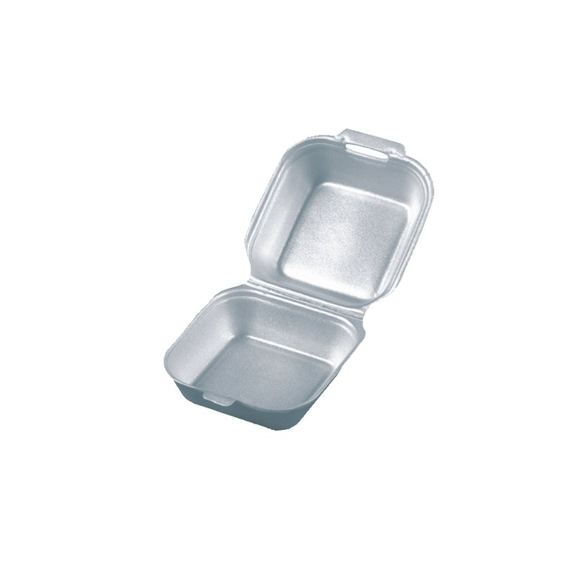 STARPAK burgerbox vierkant XPS 120x120x75mm wit met deksel