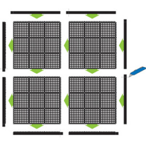 Muurafdeklijst met hoekstuk, vrouwelijk model