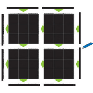 Werkmat yogamat effen basic 90 x 90 cm