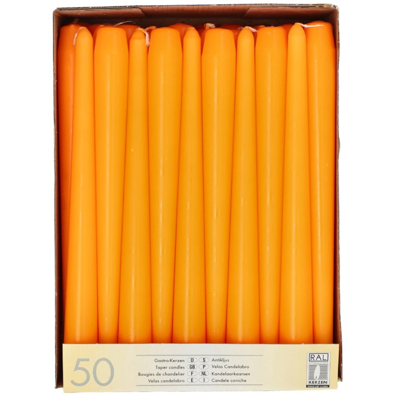 Witte kaarsen, 22 mm, 50 stuks