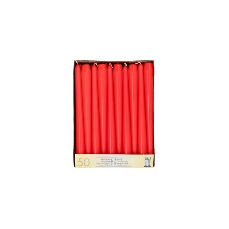 Witte kaarsen, 22 mm, 50 stuks