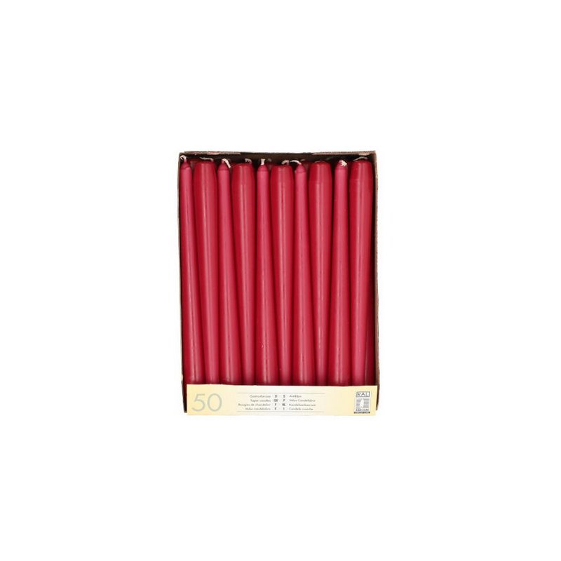 Witte kaarsen, 22 mm, 50 stuks