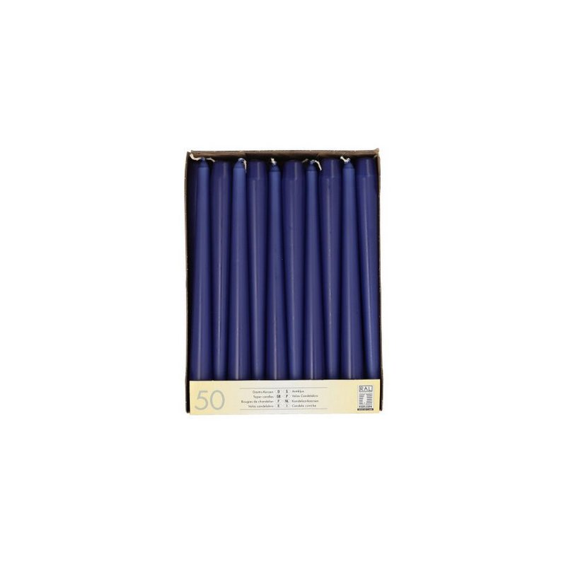 Witte kaarsen, 22 mm, 50 stuks