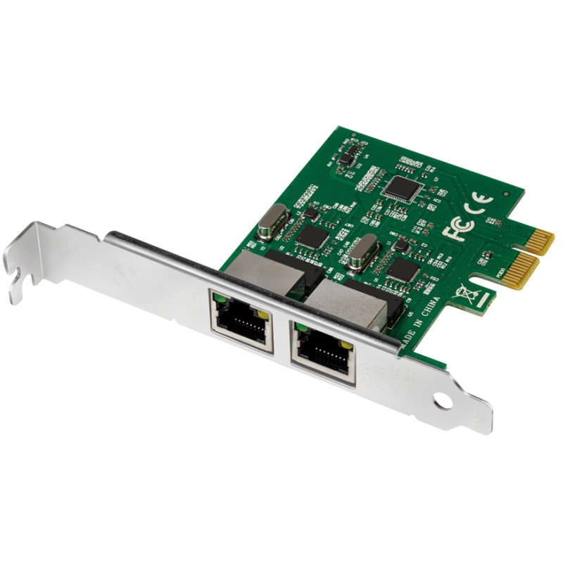 LogiLink PCI Gigabit Ethernet RJ45 netwerkadapter, 2-poorts