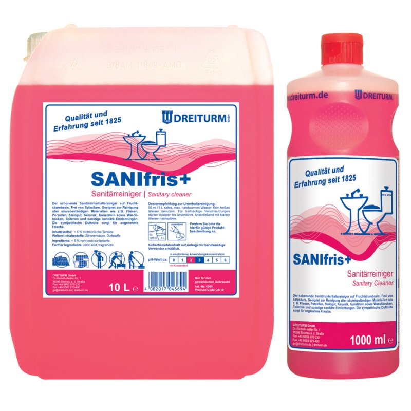 DREITURM Sanitairreiniger SANIFRIS+, 1 liter