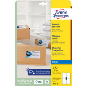 AVERY Zweckform verzendlabels voor inkjetprinter, 99,1 x 67,7 mm