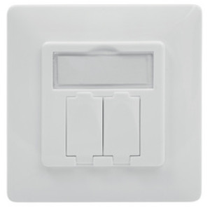 Leersingel voor Keystone-modules, 2-vaks, sneeuwwit.