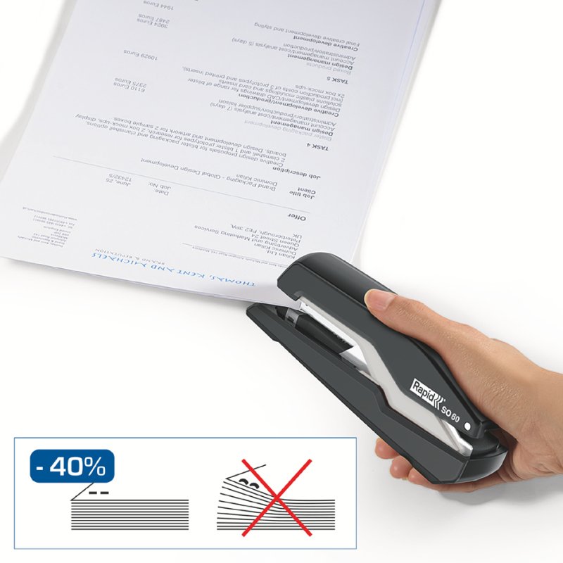 Rapid niettang Supreme Omnipress SO60, zwart/grijs