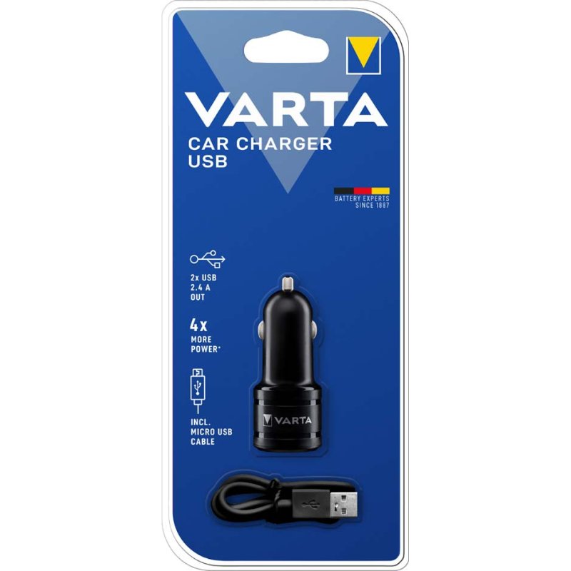 VARTA USB autolader 2 poorten 12V sigarettenaansteker