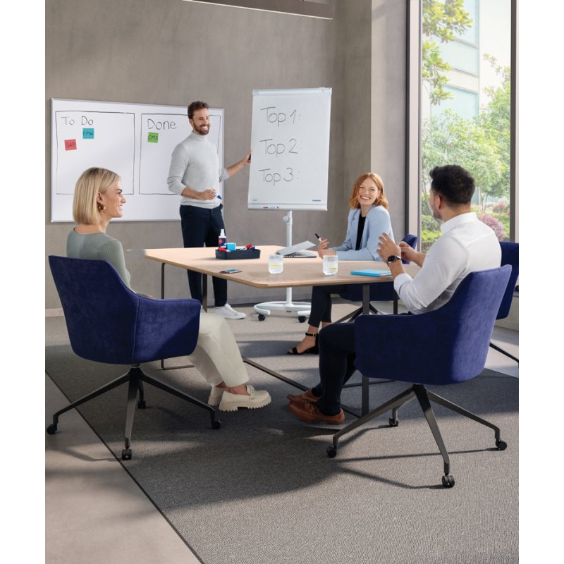 Kantelbaar Krijtbord 'ECO Mobiel', 680 x 1.050 mm, lichtgrijs