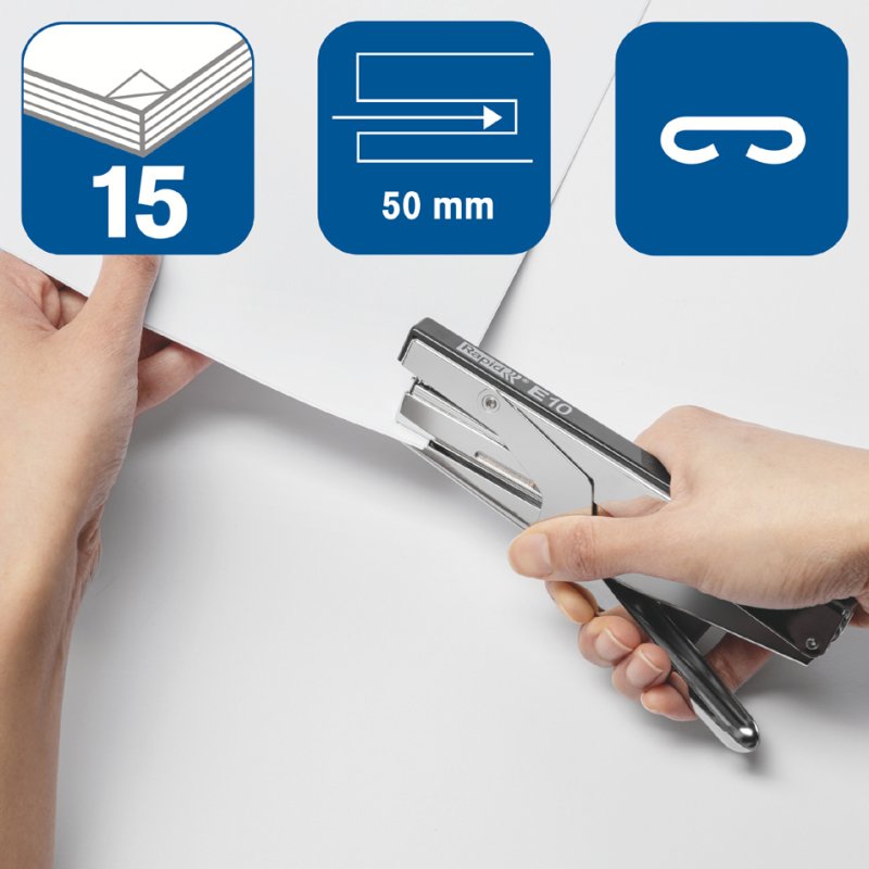 Rapid nietmachine Economy E10, zilver