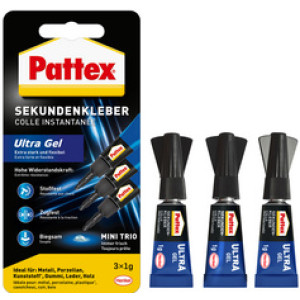 Patterslijm Ultra Gel Mini Trio, 3 tubes van 1 gram