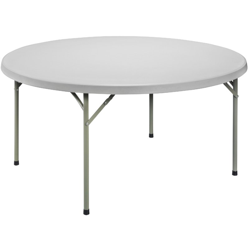 SODEMATUB klaptafel ROND-152, lichtgrijs, diameter 152 cm, hoogte 74 cm
