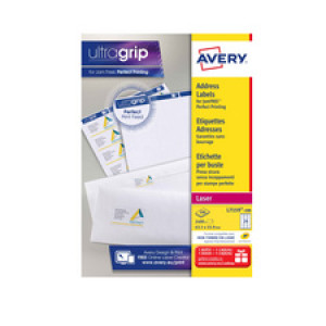 Avery adresetiketten, 99,1 x 42,3 mm, wit