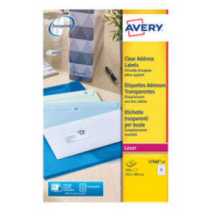 Avery Transparante adresetiketten 99,1 x 38,1 mm