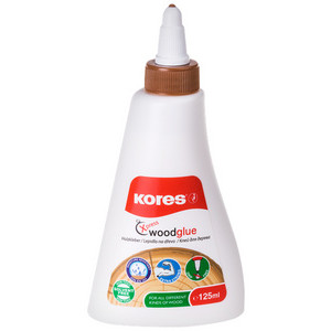 Kores Express houtlijm, 125 ml, wit