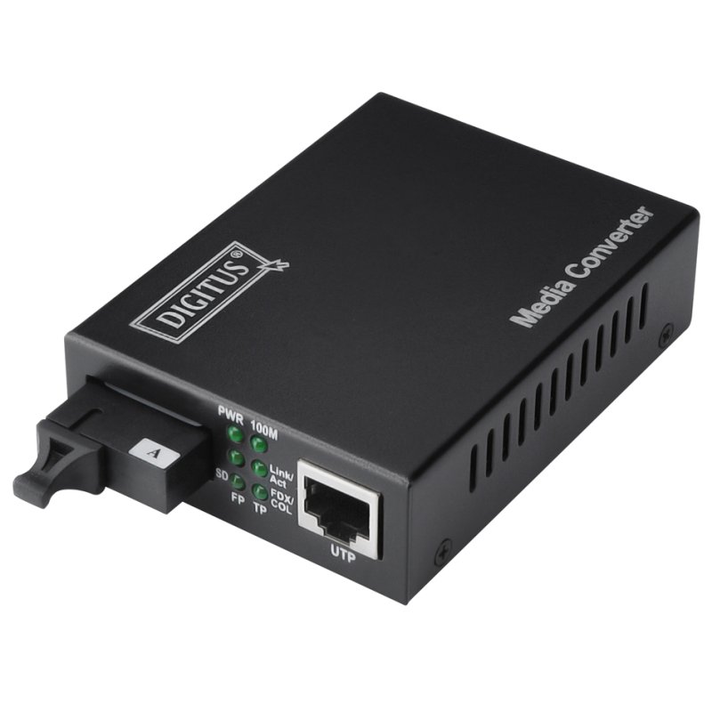 Gigabit Ethernet mediaconverter, RJ45/SC
