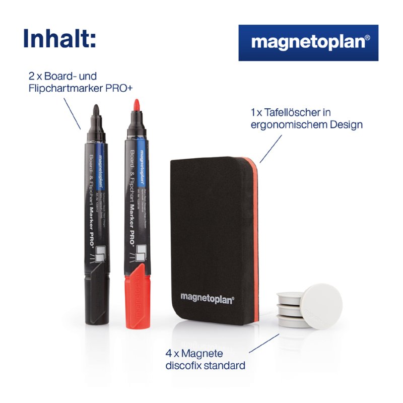 Magnetoplan Whiteboard startersset voor whiteboards