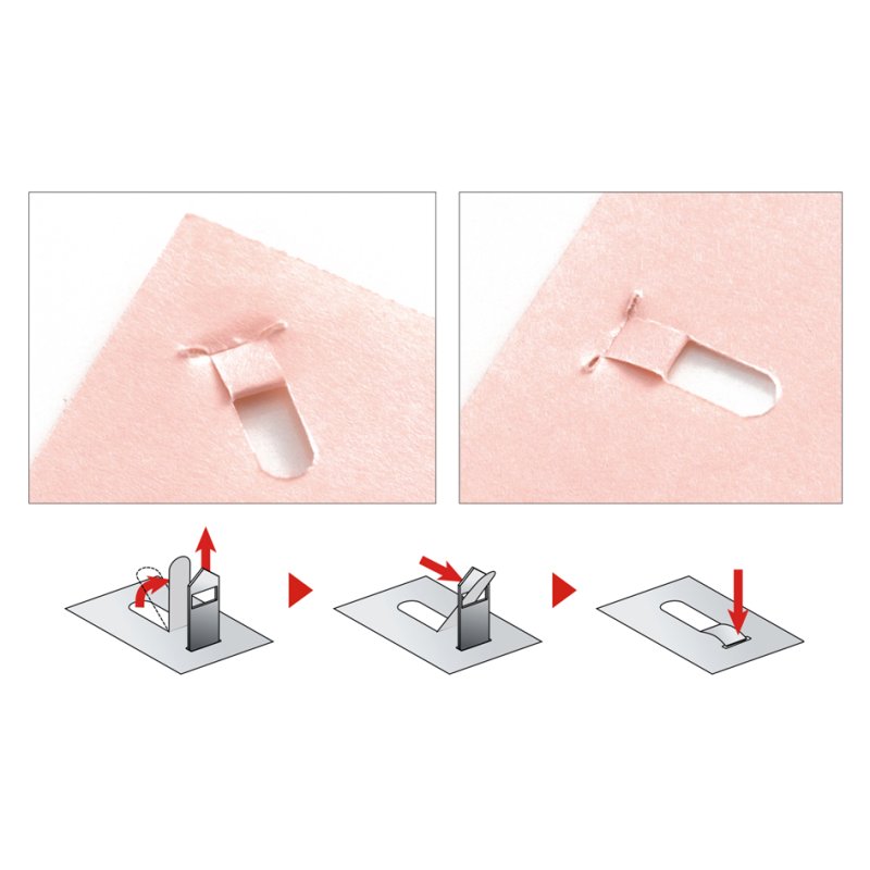 PLUS nietmachine klammervrij SL-106AB roze