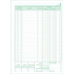 Klapdubbel kasdrukformulier, 297 x 210 mm, duplicaat