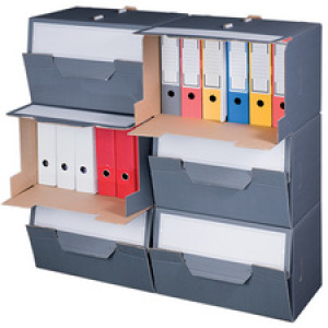 SMARTBOXPRO archiefcontainer grijs met geperforeerd deksel