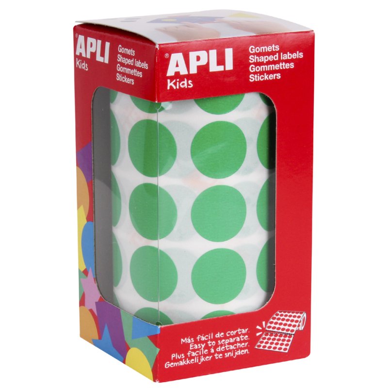 APLI Kids Stickervellen 'Rond', op rol, geel