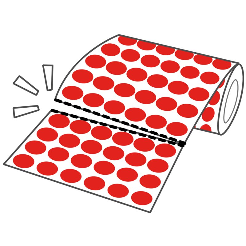 APLI Kids Stickervellen 'Rond', op rol, geel