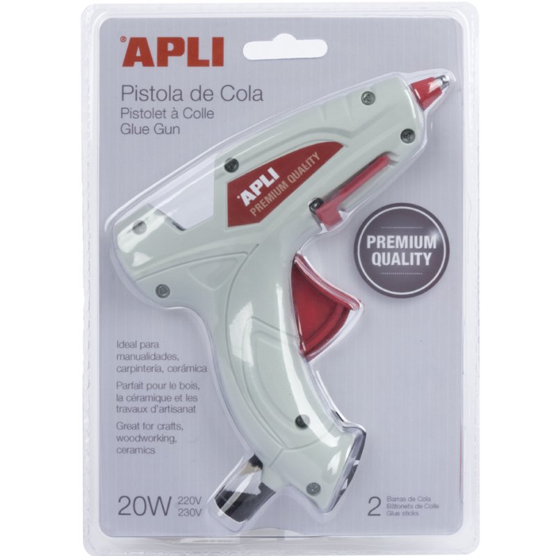 APLI lijmpistool met standvoet, 20 watt