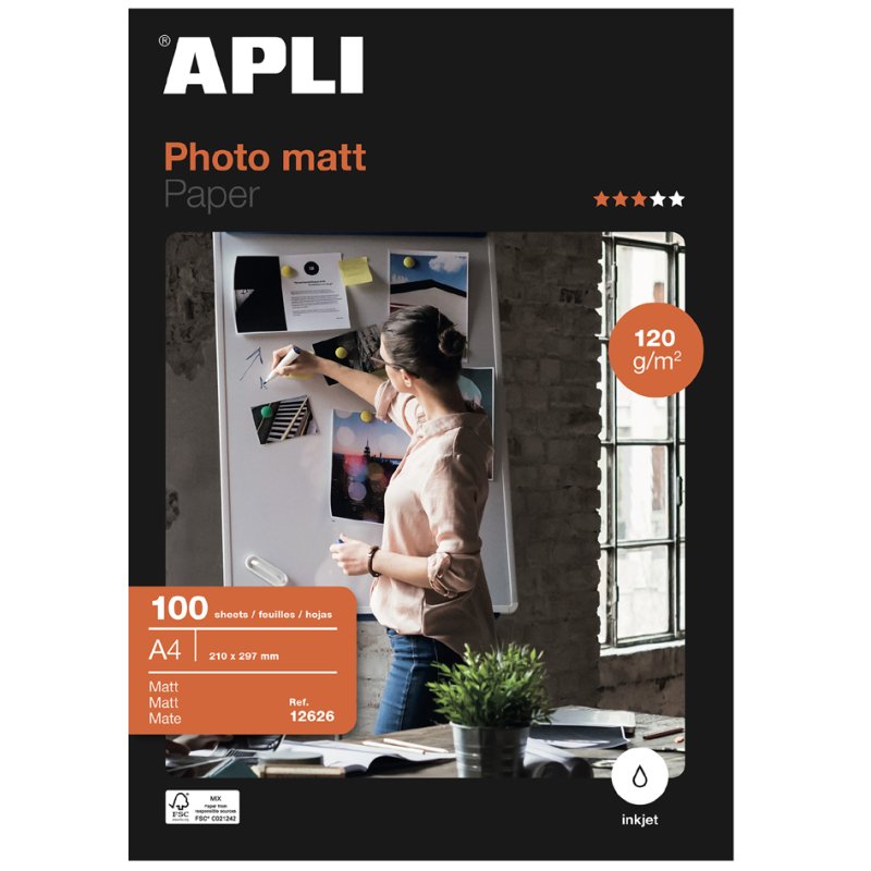 APLI fotopapier A4 120 g/m² mat