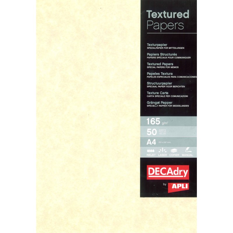 Agipa Structuurpapier A4, 165 g/m², Pergament Champagne